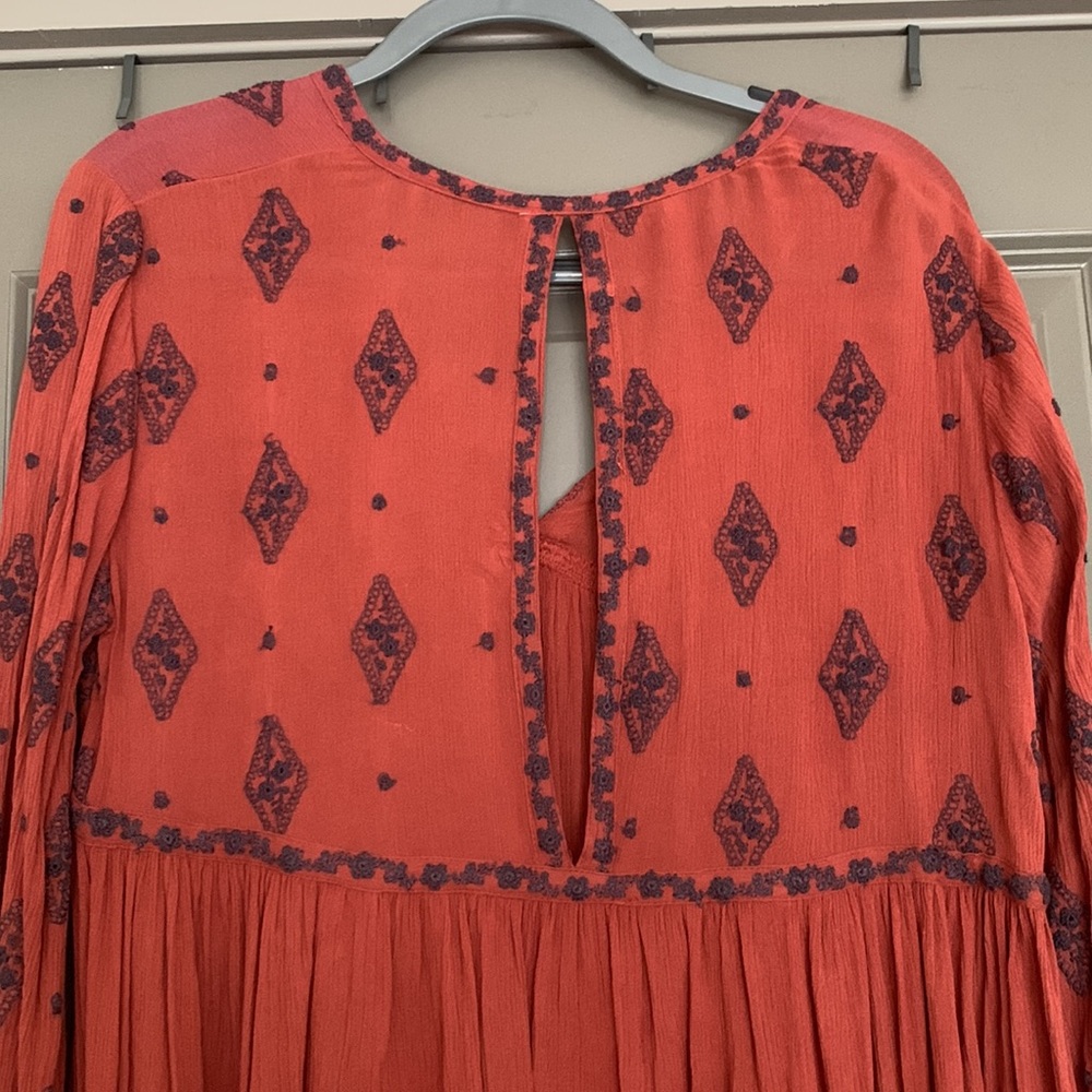 Free People Diamond Embroidered Bell Sleeve Top - Picture 4 of 6